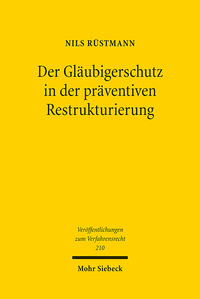Vorderes Coverbild Der Gläubigerschutz in der präventiven Restrukturierung