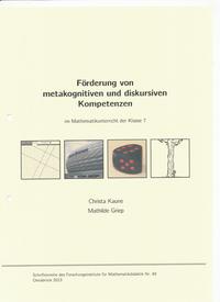 Förderung von metakognitiven und diskursiven Kompetenzen im Mathematikunterricht der Klasse 7