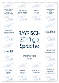 Vorderes Coverbild BAYRISCH Zünftige Sprüche (Wandkalender 2025 DIN A2 hoch), CALVENDO Monatskalender