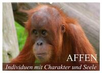 Affen - Individuen mit Charakter und Seele (Wandkalender 2025 DIN A2 quer), CALVENDO Monatskalender