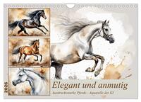 Elegant und anmutig (Wandkalender 2026 DIN A4 quer), CALVENDO Monatskalender