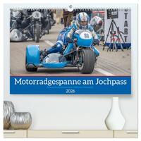 Motorradgespanne am Jochpass (hochwertiger Premium Wandkalender 2026 DIN A2 quer), Kunstdruck in Hochglanz