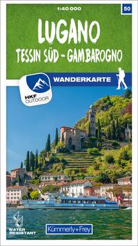 Kümmerly+Frey Wanderkarte 50 Lugano 1:40.000