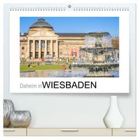 Daheim in Wiesbaden (hochwertiger Premium Wandkalender 2026 DIN A2 quer), Kunstdruck in Hochglanz
