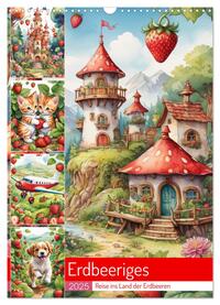 Erdbeeriges - Reise ins Land der Erdbeeren (Wandkalender 2025 DIN A3 hoch), CALVENDO Monatskalender