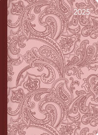 Alpha Edition - Mini-Buchkalender Style Paisley 2025 Taschenkalender, 10,7x15,2cm, Kalender mit 352 Seiten, Mondphasen, viel Platz für Notizen und internationales Kalendarium