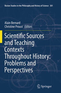Vorderes Coverbild Scientific Sources and Teaching Contexts Throughout History: Problems and Perspectives