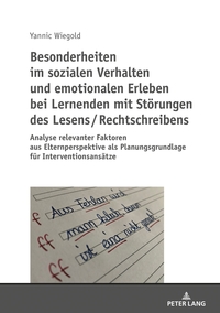 Besonderheiten im sozialen Verhalten und emotionalen Erleben bei Lernenden mit Störungen des Lesens / Rechtschreibens