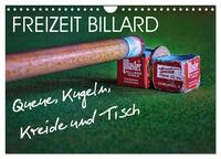 Freizeit Billard - Queue, Kugeln, Kreide und Tisch (Wandkalender 2026 DIN A4 quer), CALVENDO Monatskalender