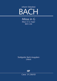 Missa in G (Klavierauszug)