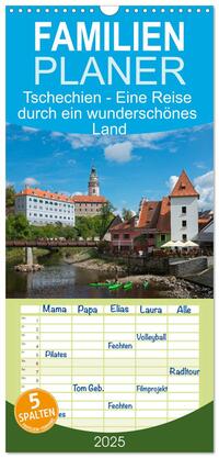 Familienplaner 2025 - Tschechien - Eine Reise durch ein wunderschönes Land mit 5 Spalten (Wandkalender, 21 x 45 cm) CALVENDO
