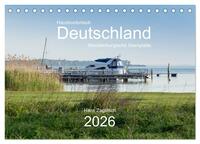 Hausbooturlaub Deutschland - Mecklenburgische Seenplatte (Tischkalender 2026 DIN A5 quer), CALVENDO Monatskalender
