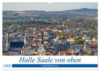 Halle an der Saale von oben (Wandkalender 2025 DIN A2 quer), CALVENDO Monatskalender