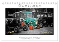 Oldtimer - nostalgische Trecker (Tischkalender 2025 DIN A5 quer), CALVENDO Monatskalender