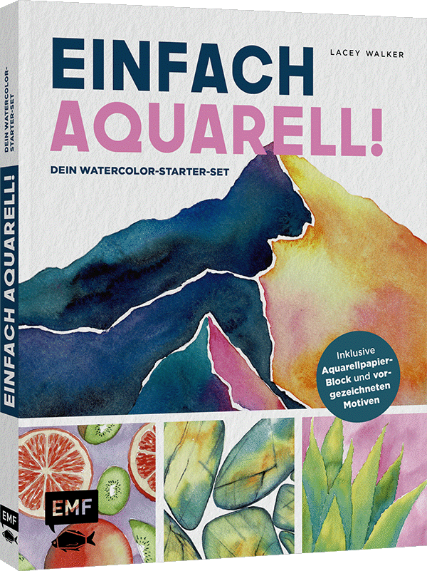 Einfach Aquarell! Dein Watercolor-Starter-Set mit Anleitungen inklusive Aquarellpapier-Block und vorgezeichneten Motiven zum Sofort-Loslegen