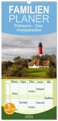 Familienplaner 2026 - Pellworm - Das Inselparadies mit 5 Spalten (Wandkalender, 21 x 45 cm) CALVENDO