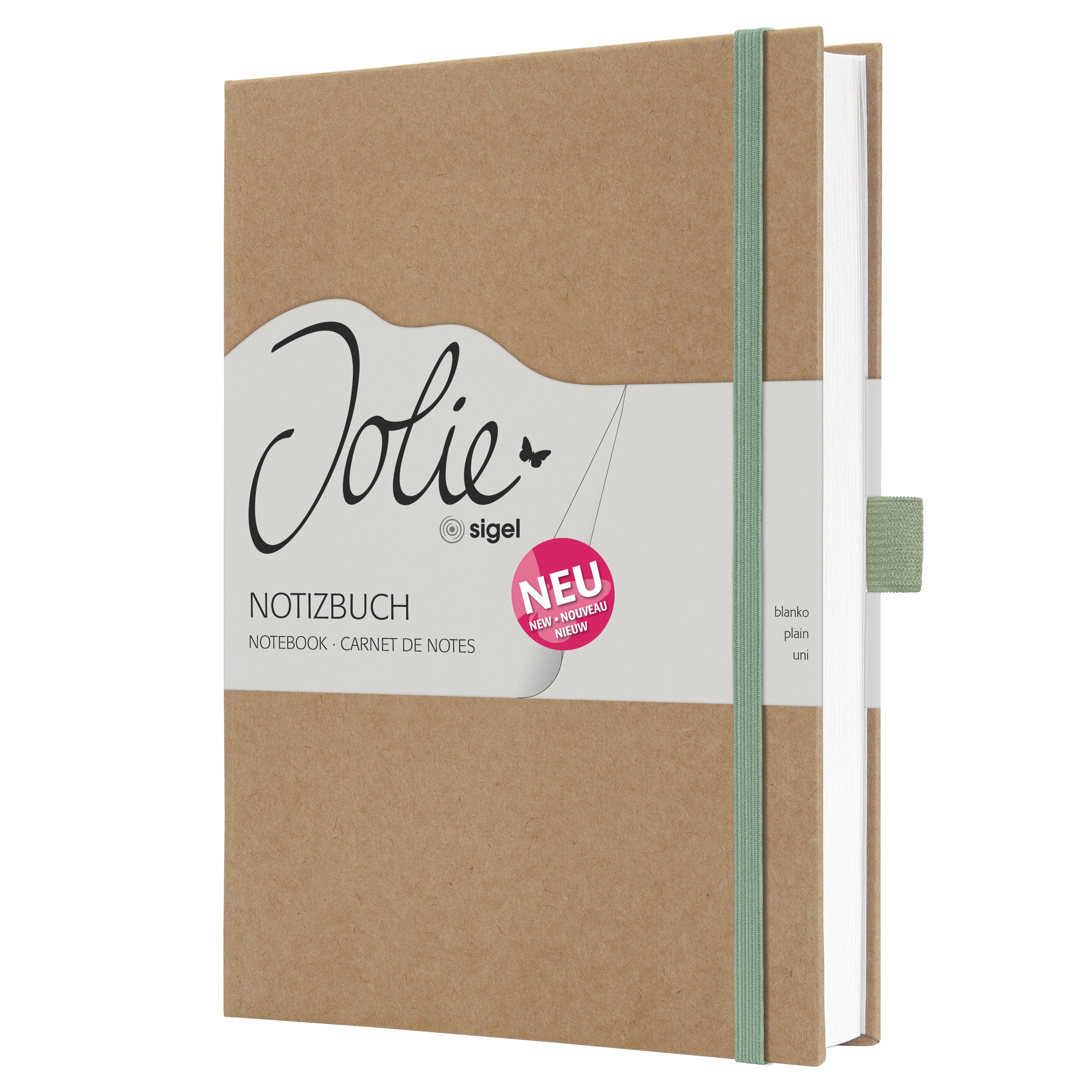 SIGEL JN841 Notizbuch Jolie, ca. A5, blanko, mintgrünbraun