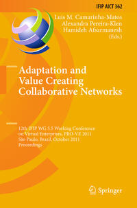 Vorderes Coverbild Adaptation and Value Creating Collaborative Networks