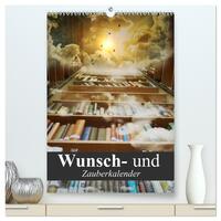 Wunsch- und Zauberkalender (hochwertiger Premium Wandkalender 2025 DIN A2 hoch), Kunstdruck in Hochglanz