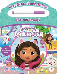 Gabby's Dollhouse - Verrückte Such-Bilder für unterwegs - Wimmelbuch - Pappbilderbuch mit Stift und abwischbaren Seiten ab 3 Jahren