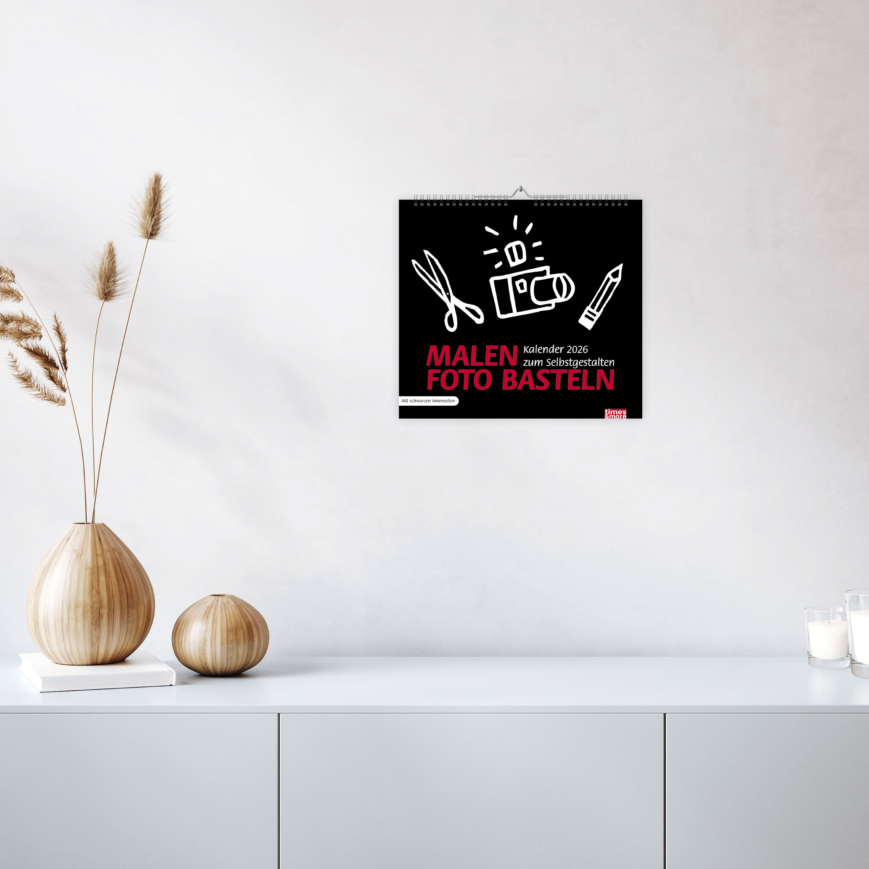 times&more Bastelkalender schwarz 2026