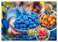 Ernteglück - Eine handvoll süßer Früchte zum Anbeißen (Wandkalender 2026 DIN A2 quer), CALVENDO Monatskalender