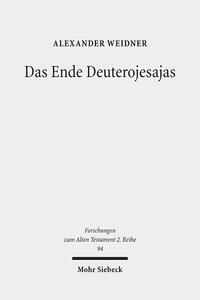 Vorderes Coverbild Das Ende Deuterojesajas