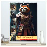 Tierische Samurai (hochwertiger Premium Wandkalender 2026 DIN A2 hoch), Kunstdruck in Hochglanz
