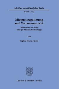 Vorderes Coverbild Mietpreisregulierung und Verfassungsrecht.