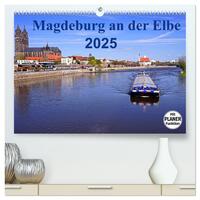 Magdeburg an der Elbe 2025 (hochwertiger Premium Wandkalender 2025 DIN A2 quer), Kunstdruck in Hochglanz