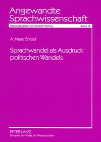 Vorderes Coverbild Sprachwandel als Ausdruck politischen Wandels