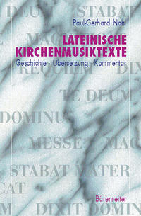 Vorderes Coverbild Lateinische Kirchenmusiktexte