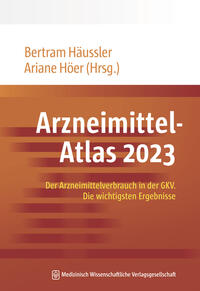 Vorderes Coverbild (hohe Qualität) Arzneimittel-Atlas 2023