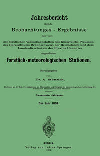 Jahresbericht über die Beobachtungs-Ergebnisse