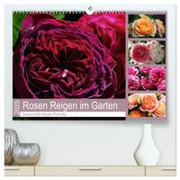 Rosen Reigen im Garten (hochwertiger Premium Wandkalender 2025 DIN A2 quer), Kunstdruck in Hochglanz
