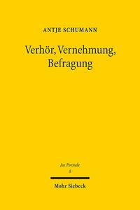 Vorderes Coverbild Verhör, Vernehmung, Befragung