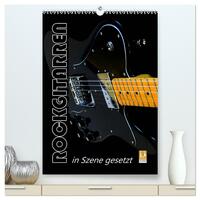 ROCKGITARREN in Szene gesetzt / Geburtstagskalender (hochwertiger Premium Wandkalender 2026 DIN A2 hoch), Kunstdruck in Hochglanz