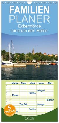 Familienplaner 2025 - Eckernförde - Impressionen rund um den Hafen mit 5 Spalten (Wandkalender, 21 x 45 cm) CALVENDO