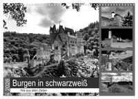 Burgen in schwarzweiß - Wie aus alten Zeiten (Wandkalender 2026 DIN A3 quer), CALVENDO Monatskalender