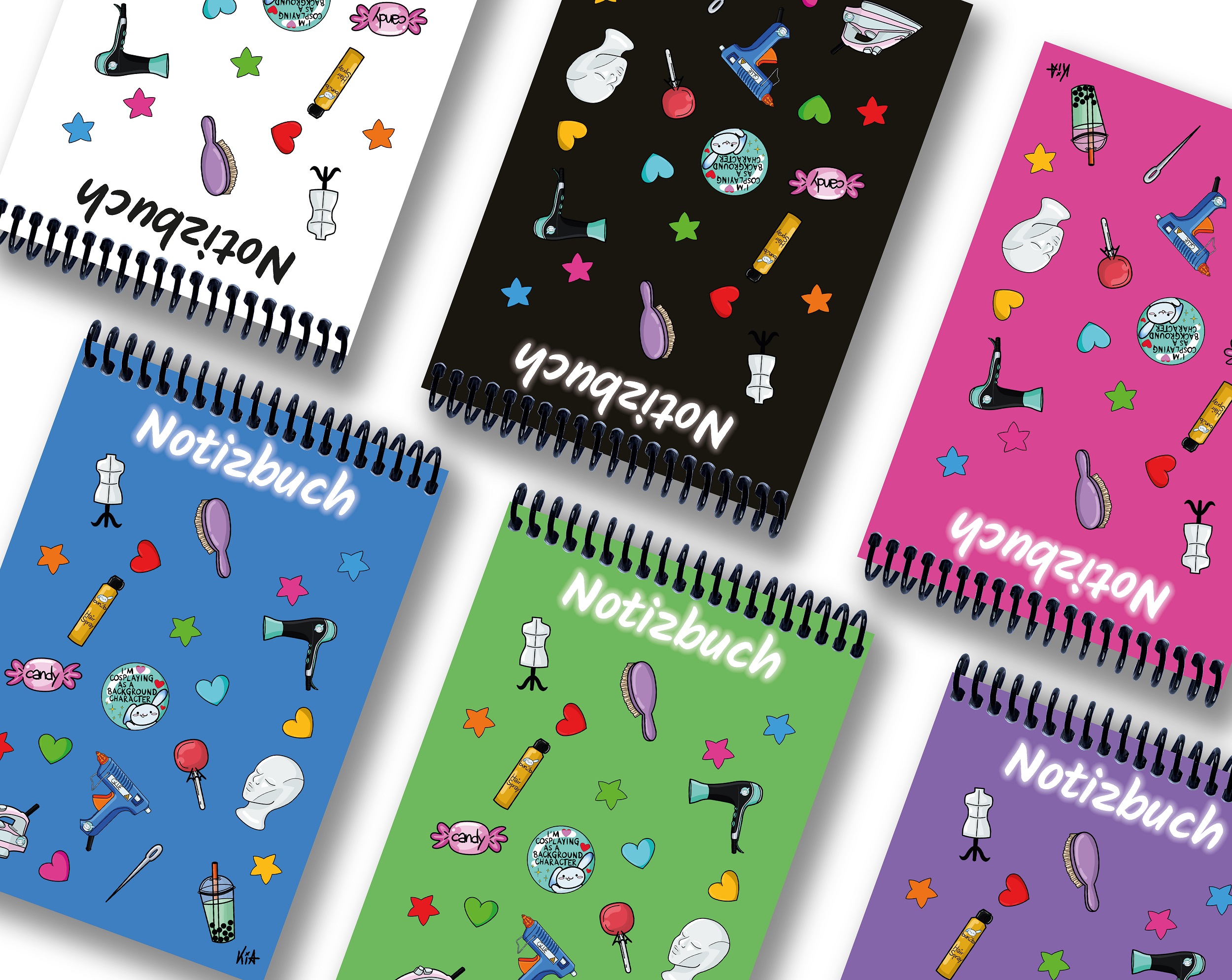 Anderes Coverbild A 5 Notizblock Manga Items, grün, kariert