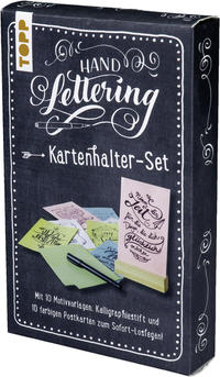 Handlettering Kartenhalter-Set