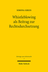 Vorderes Coverbild Whistleblowing als Beitrag zur Rechtsdurchsetzung