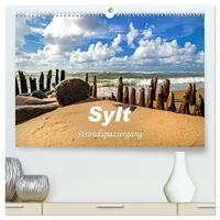 Sylt - Strandspaziergang (hochwertiger Premium Wandkalender 2026 DIN A2 quer), Kunstdruck in Hochglanz