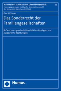 Das Sonderrecht der Familiengesellschaften