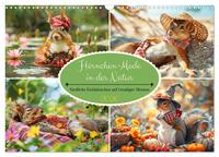 Hörnchen-Mode in der Natur. Niedliche Eichhörnchen auf trendiger Mission (Wandkalender 2026 DIN A3 quer), CALVENDO Monatskalender