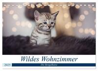 Wildes Wohnzimmer - Die Bengalkatze (Tischkalender 2025 DIN A5 quer), CALVENDO Monatskalender