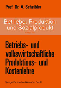 Vorderes Coverbild Betriebe, Produktion und Sozialprodukt