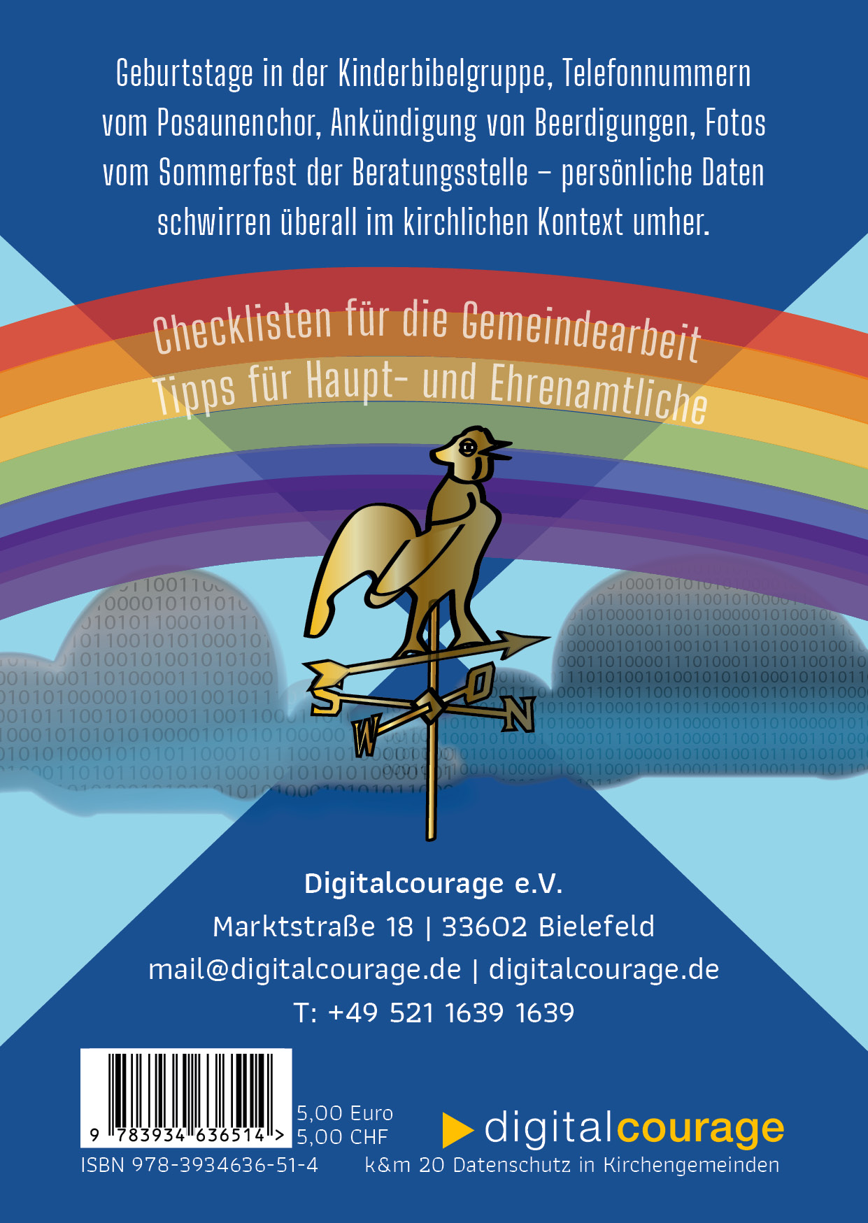 Rückseitencover Datenschutz in Kirchengemeinden