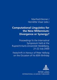 Computational Linguistics for the New Millennium: Divergence or Synergy?