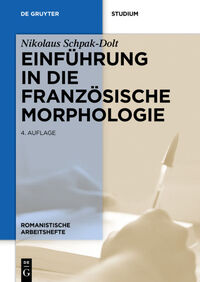 Vorderes Coverbild Einführung in die französische Morphologie